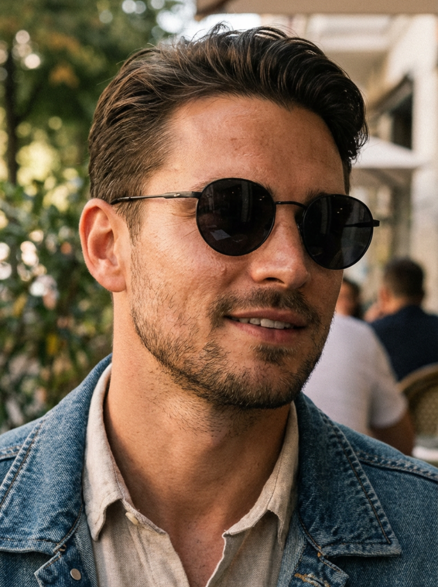 Boléro Sage — Runde Metall-Sonnenbrille