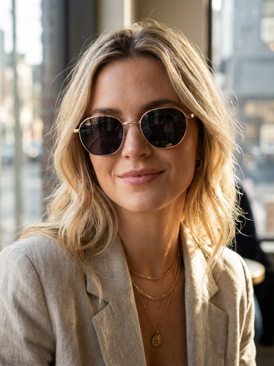Boléro Onyx — Sechseckige Sonnenbrille