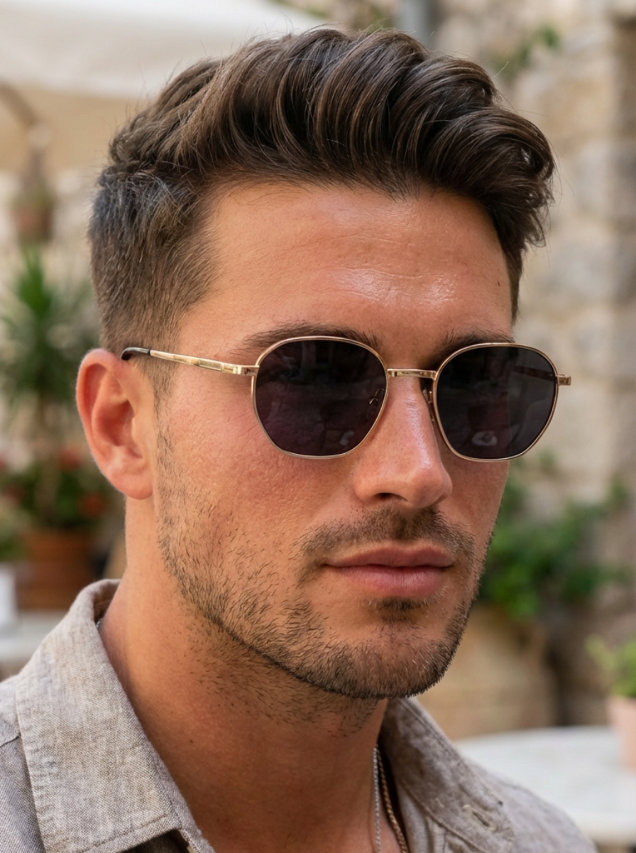 Boléro Onyx — Sechseckige Sonnenbrille