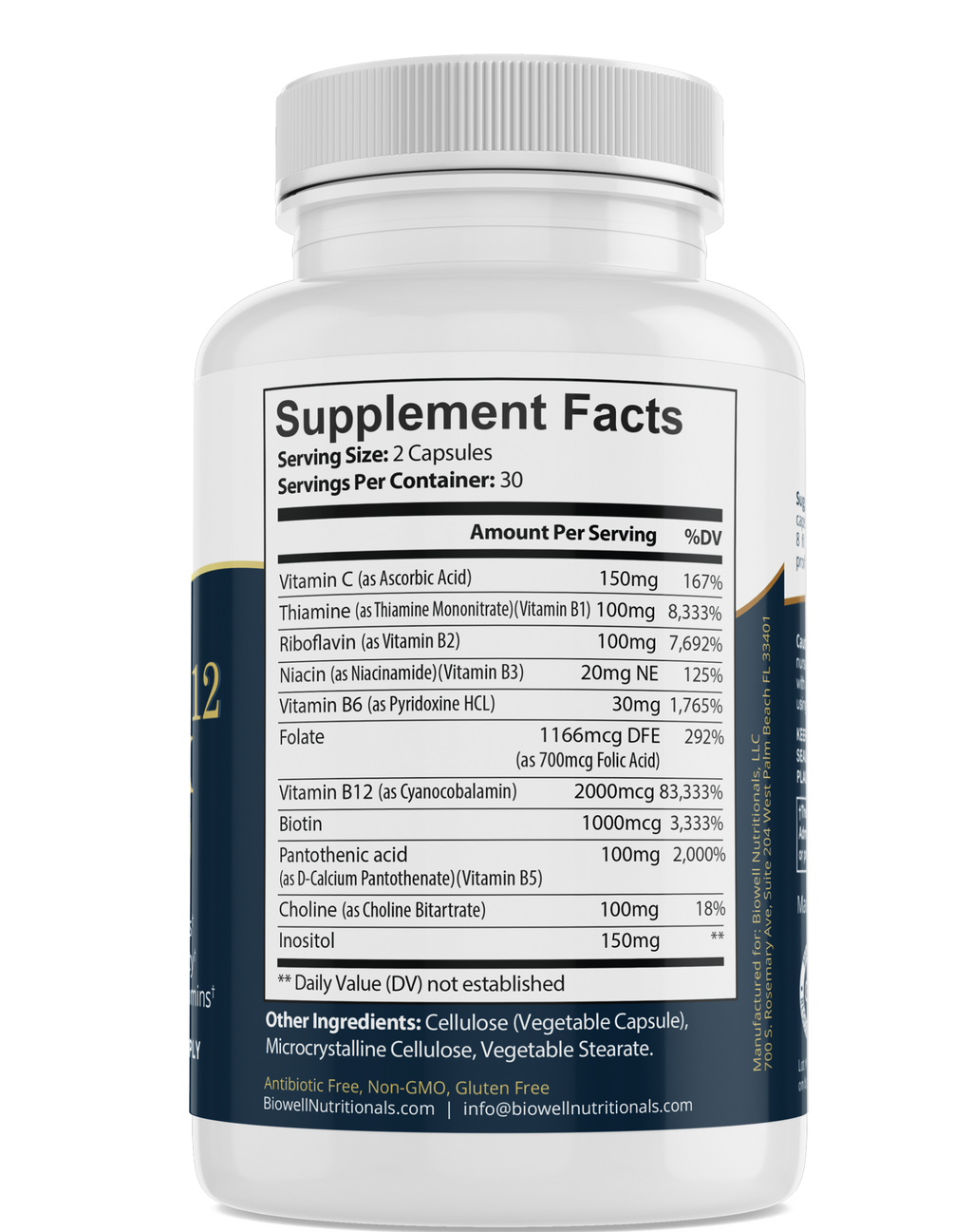 Vitamin B-12 Complex with Choline & Inositol — Energy, Focus & Daily Wellness