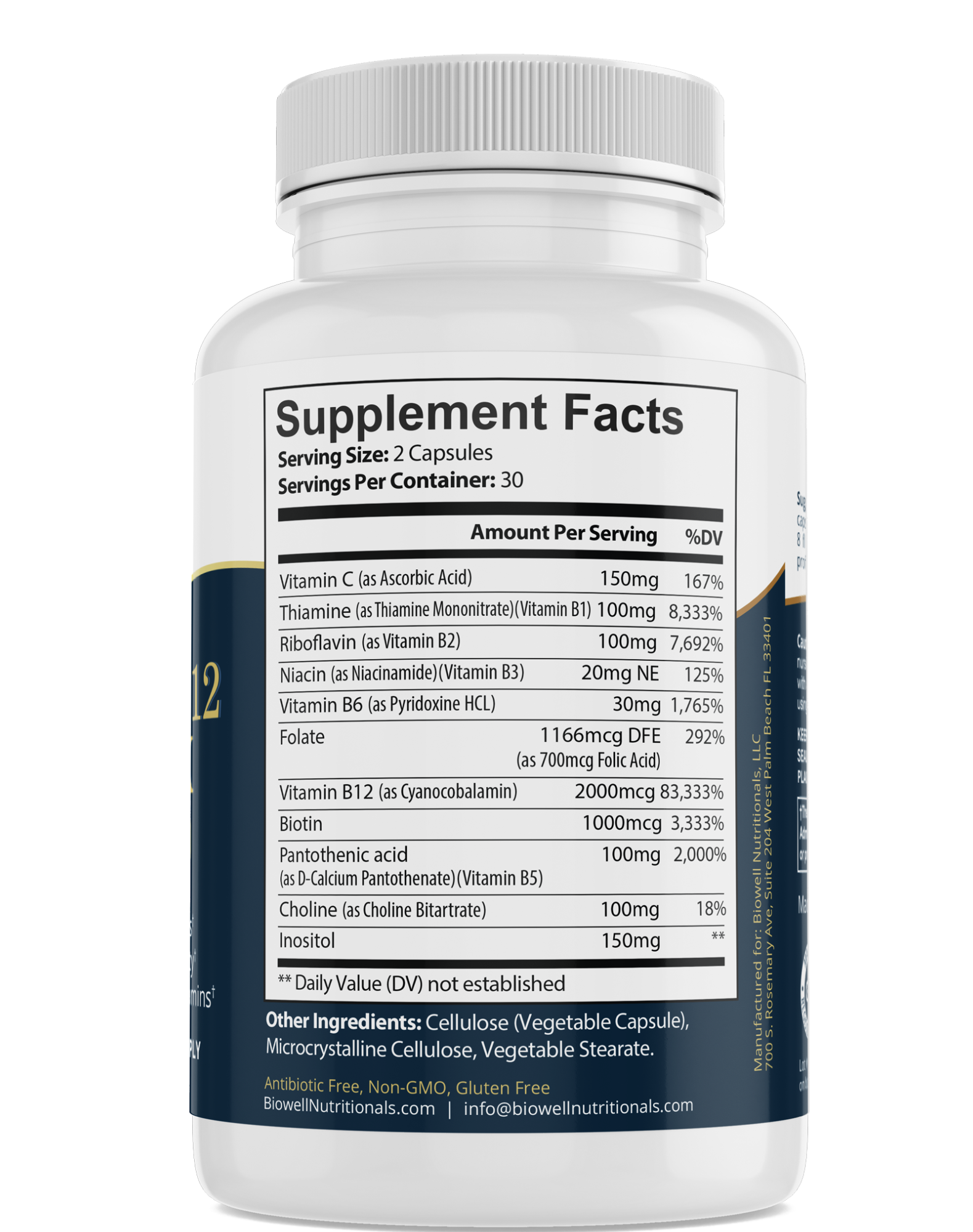 Vitamin B-12 Complex with Choline & Inositol — Energy, Focus & Daily Wellness