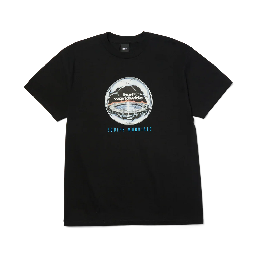 Camiseta HUF 'Equipe Mondiale' - Negra