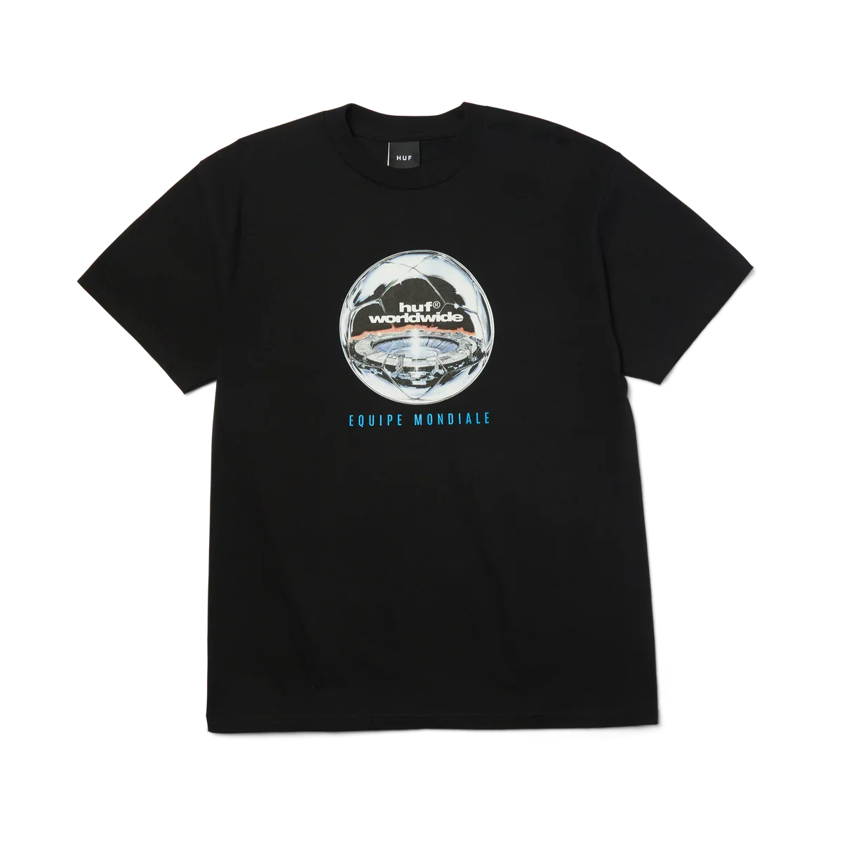 Camiseta HUF 'Equipe Mondiale' - Negra