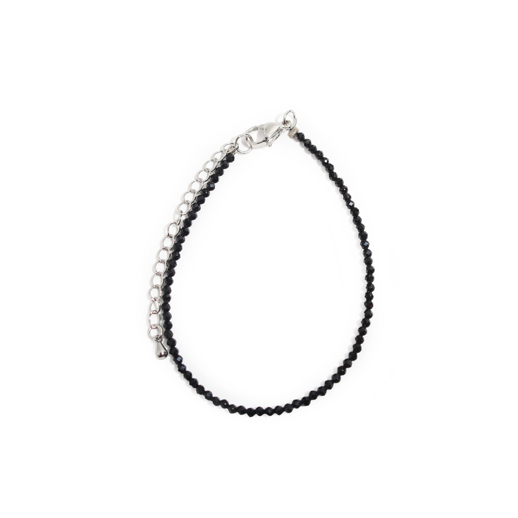 Black Tourmaline Bracelet - 2-3mm