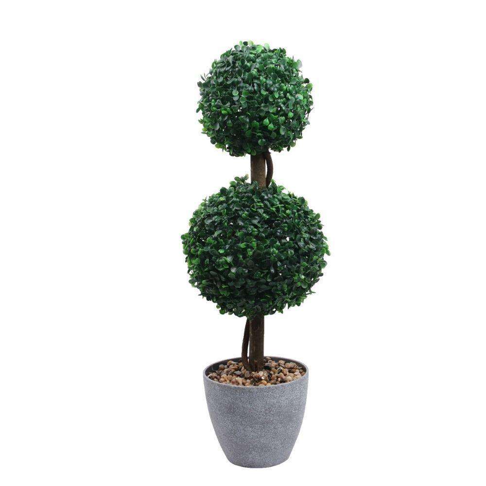 Bristol Faux Potted Boxwood Topiary Plant 26''
