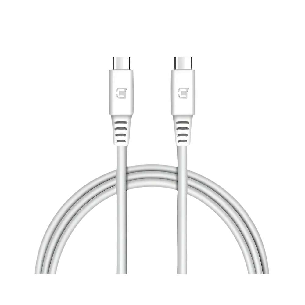 Câble Rockstone  USB-C vers USB-C  100 W  1 mètre - Blanc