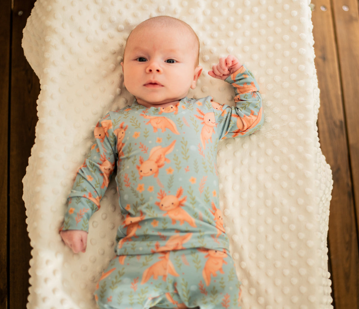 Pyjama 2 pièces en bambou – Axolove ♥️(Axolotl)