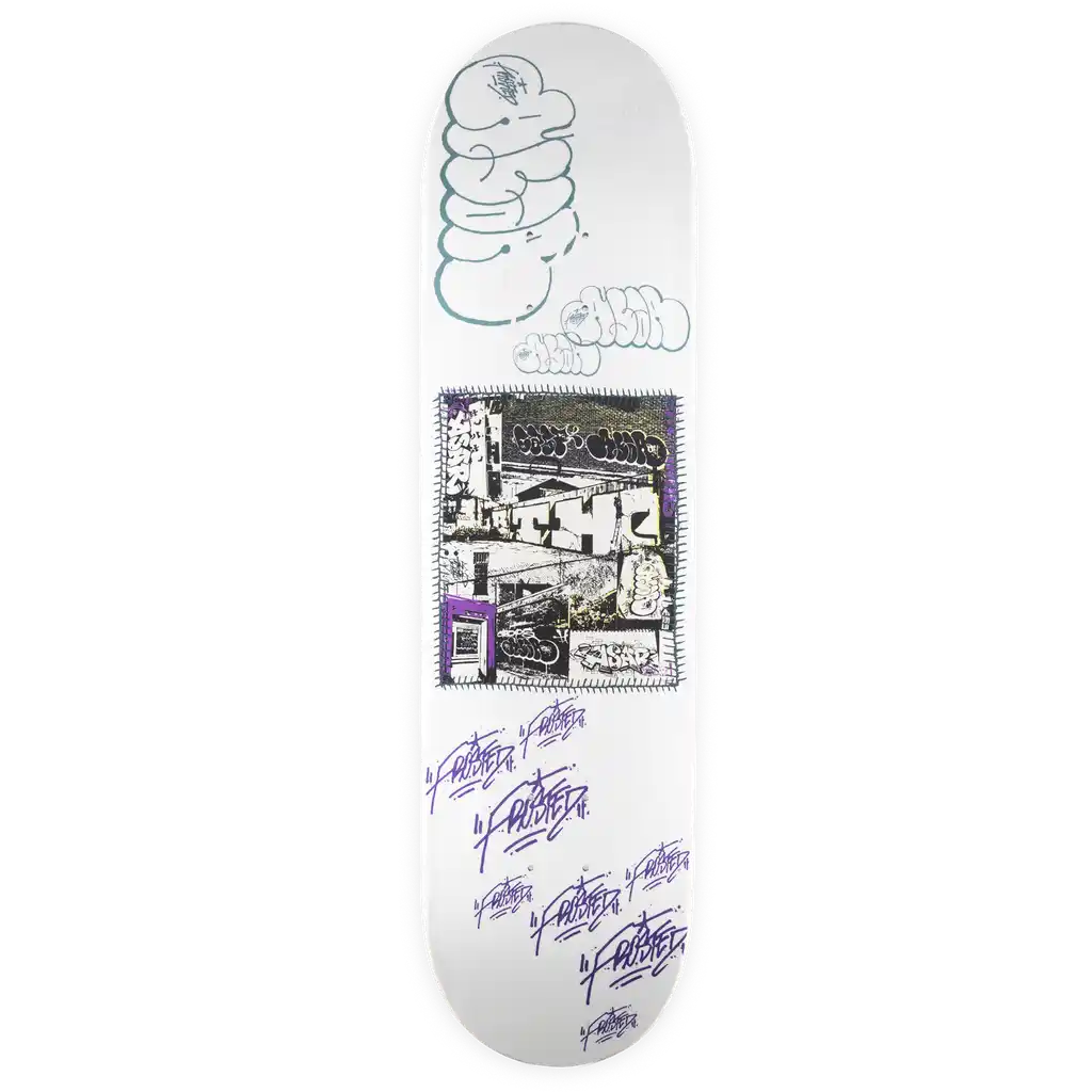 Tabla de skate 'Asar Stuff P2' de Frosted Skateboards - Blanco