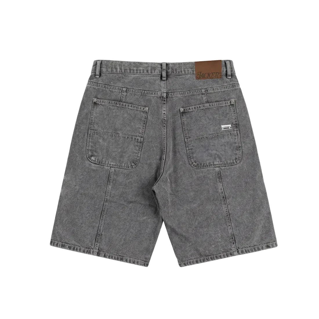 Bermudas vaqueras holgadas '3 Stripes' de Jacker - Gris