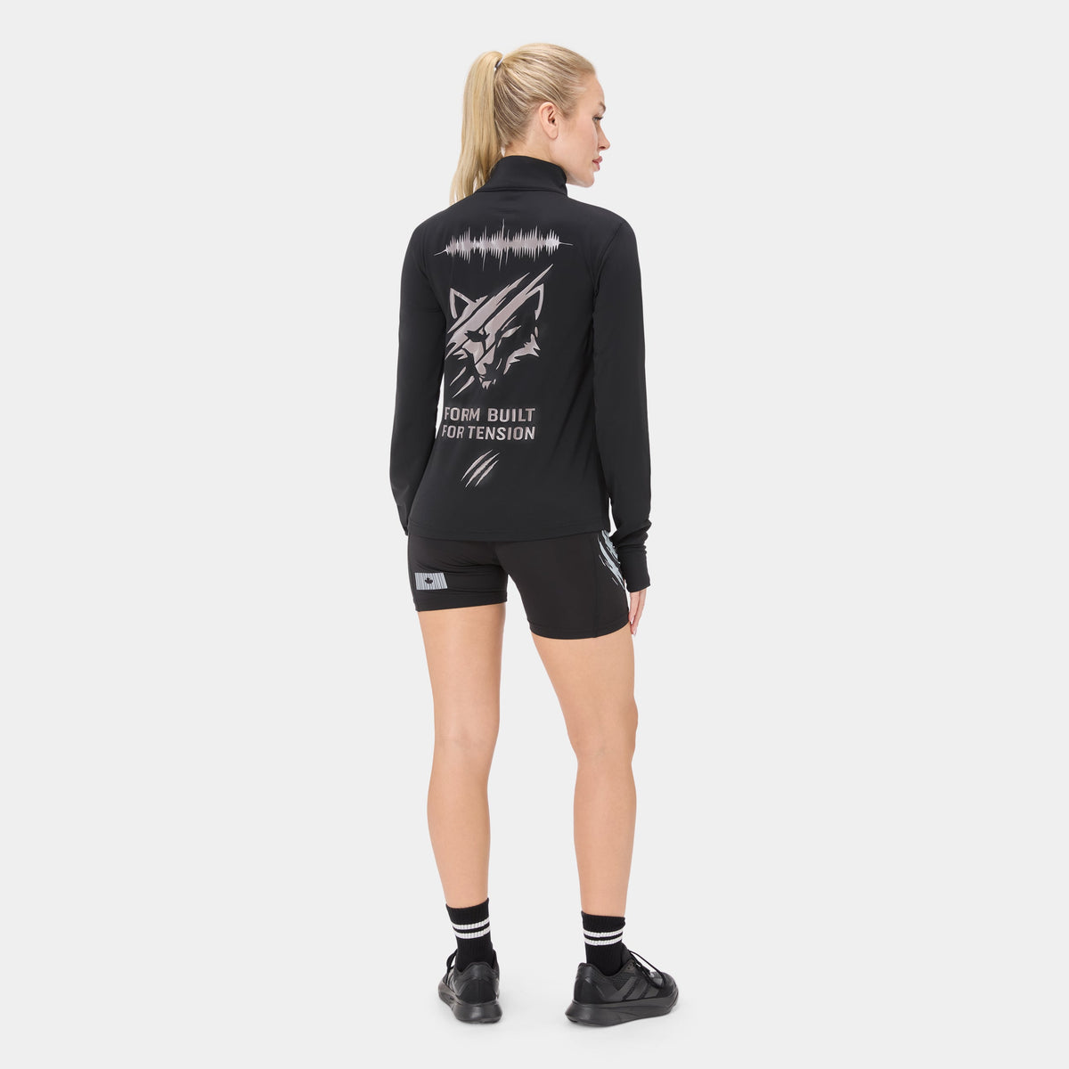 CTRLFORM_01 SUDADERA CON CREMALLERA COMPLETA — WAR BLACK