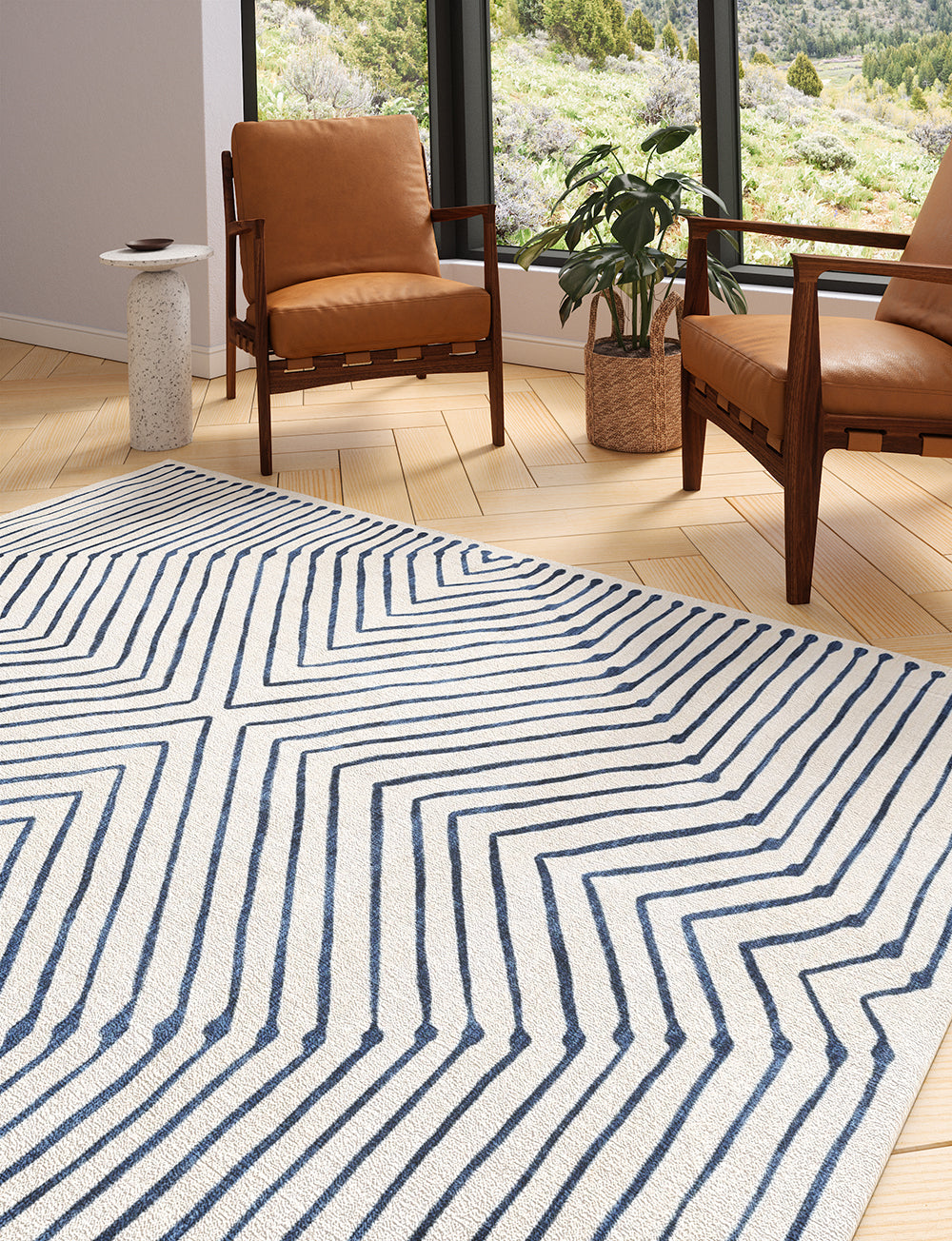 Calator Blue & Ivory Rug