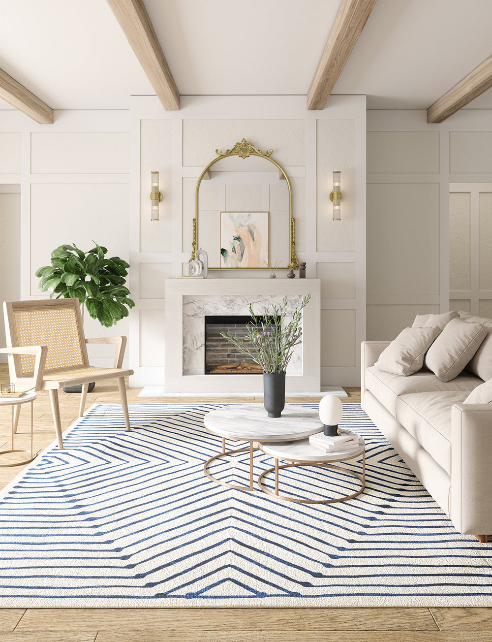 Calator Blue & Ivory Rug