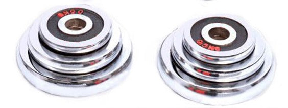 Juego de mancuernas ajustables de hierro fundido con conector para barra