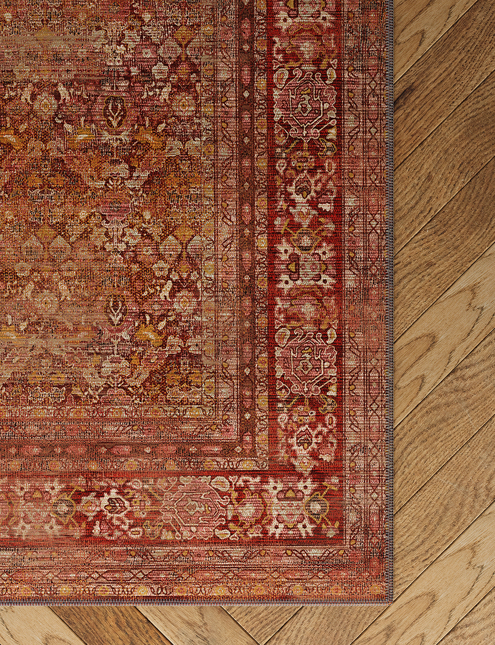 Copera Orange Multi Rug