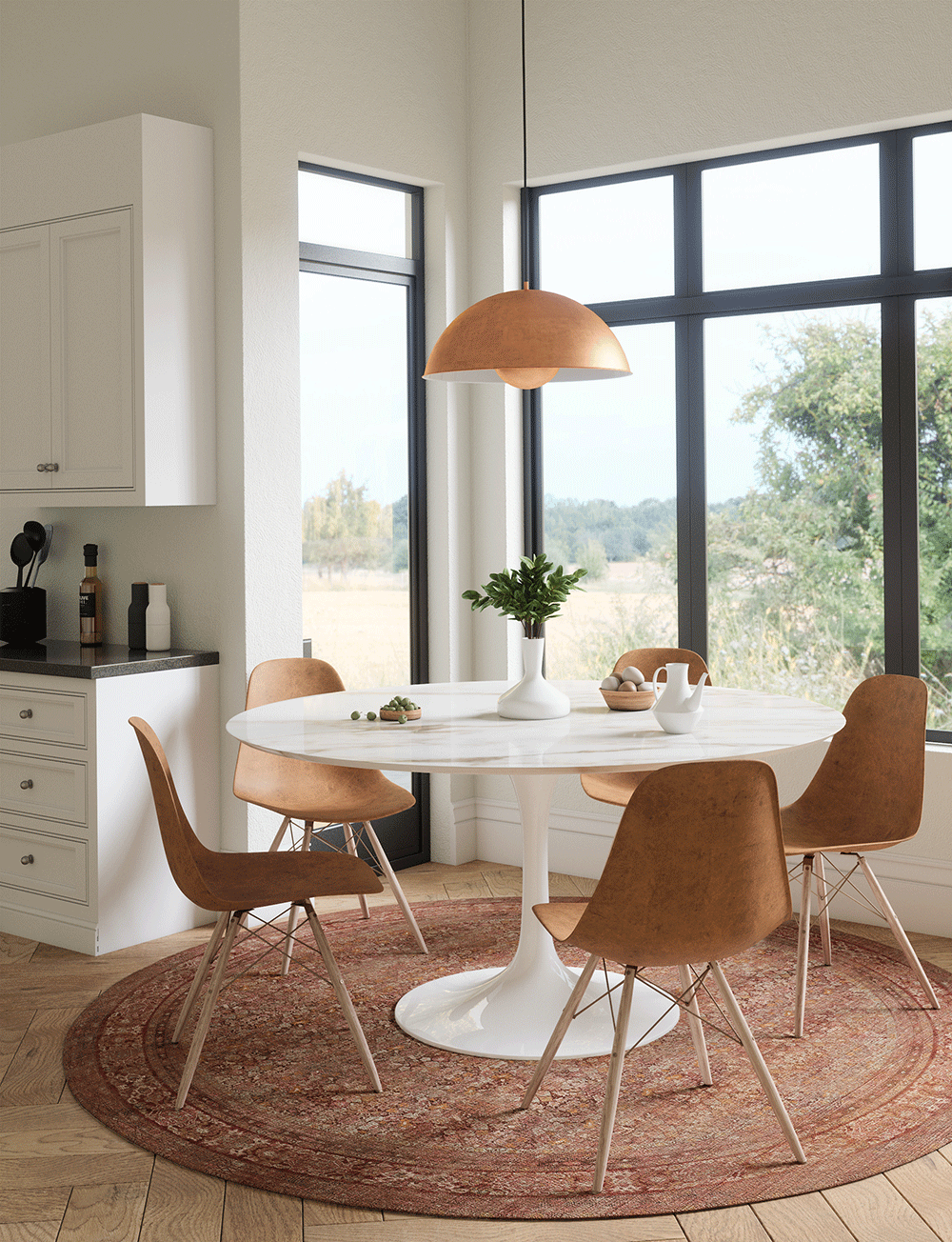 Copera Orange Multi Rug