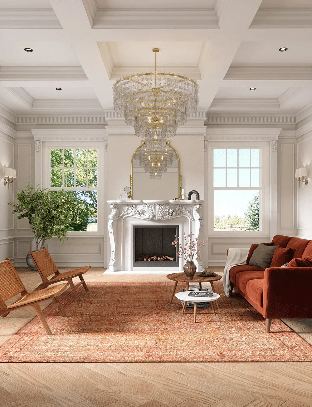 Copera Orange Multi Rug