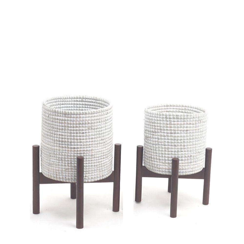 Diosa - White Seagrass Planter