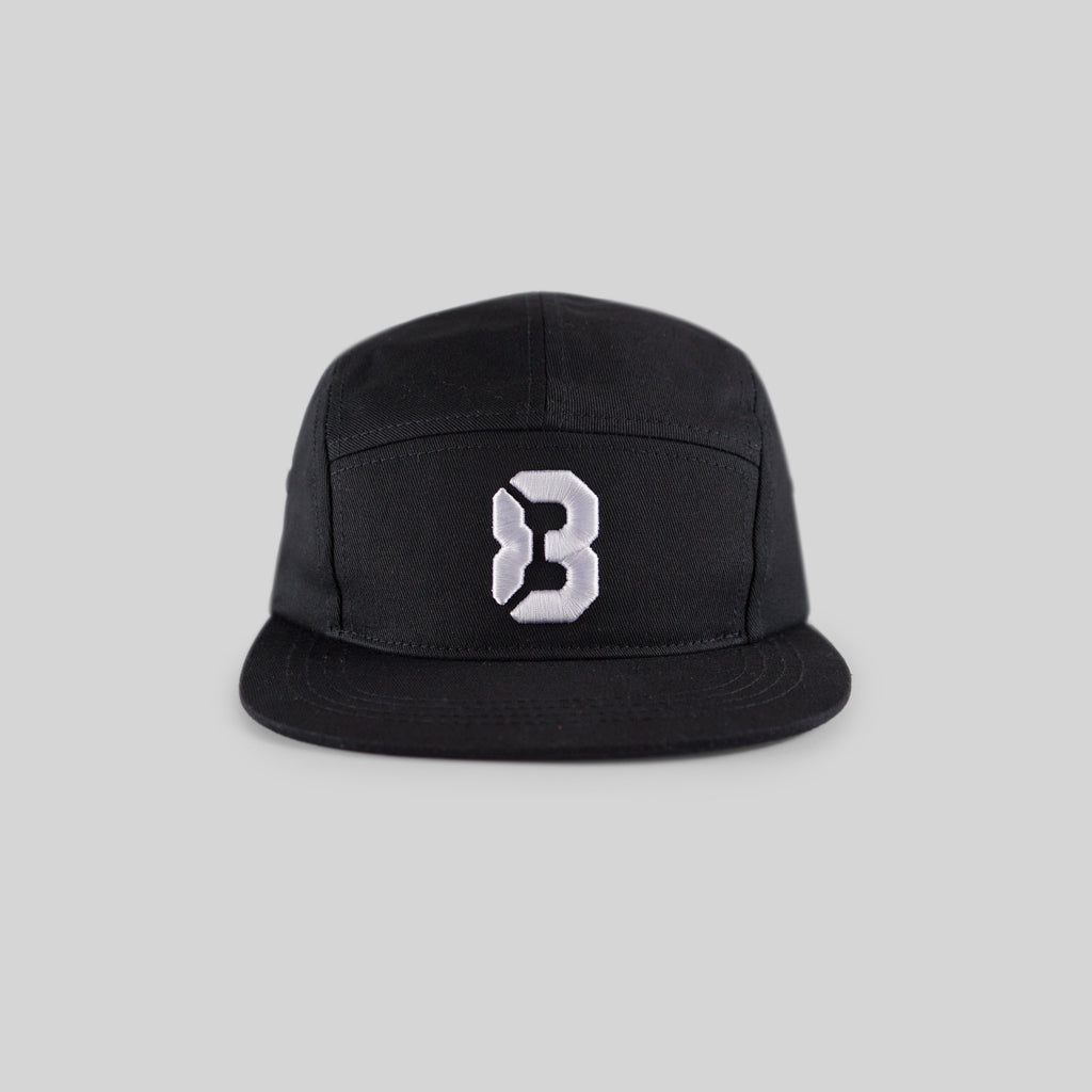 Gorra de 5 paneles de algodón ajustable Freedom83 - Negro