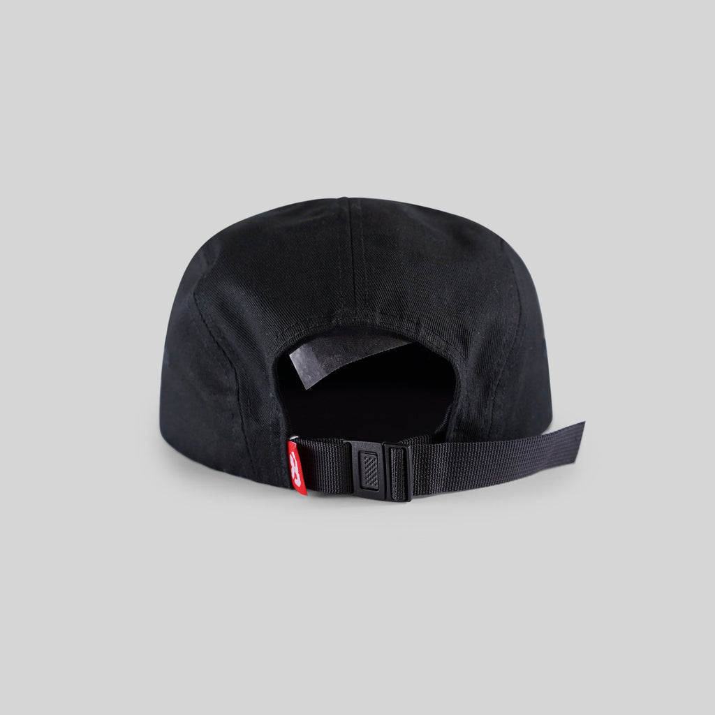 Gorra de 5 paneles de algodón ajustable Freedom83 - Negro