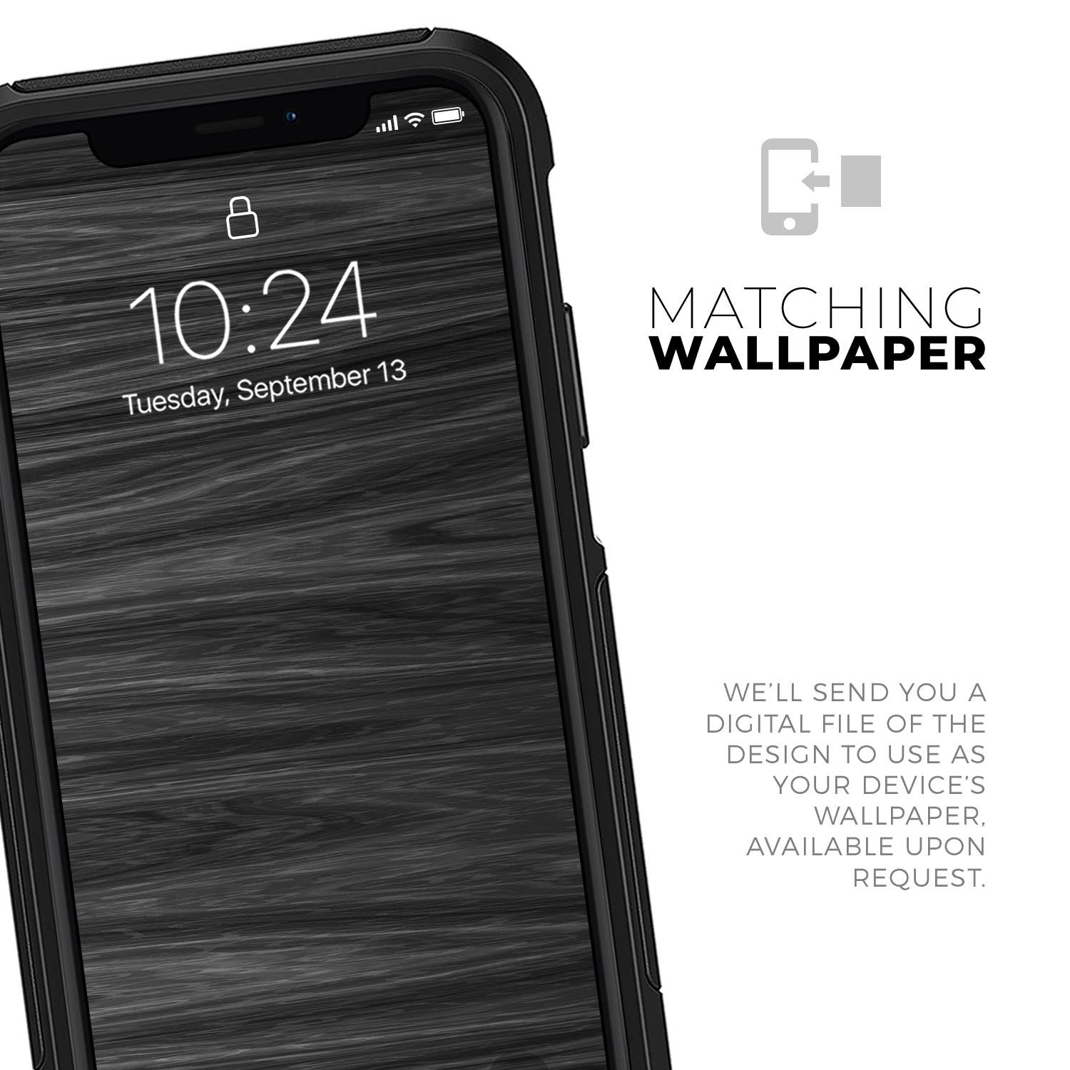 Dark Slate Wood - Skin Kit for the iPhone OtterBox Cases Blue Leto