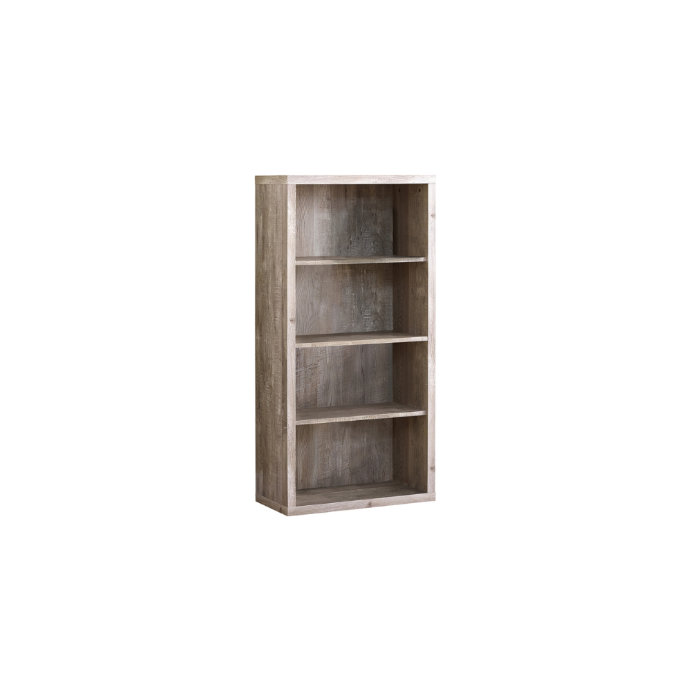 Étagère couleur faux bois taupe avec tablettes ajustables Monarch - (I7406)