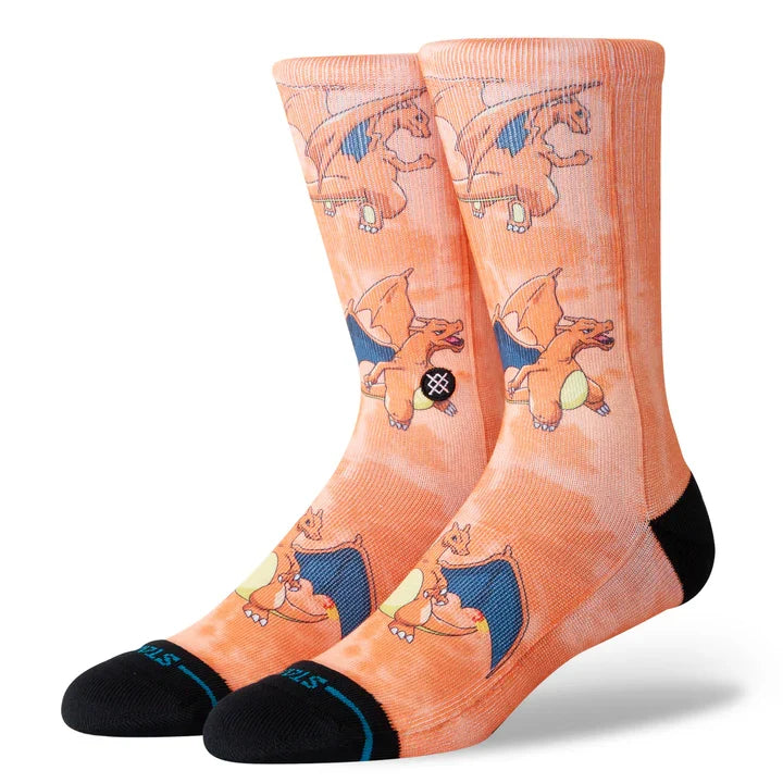 Calcetines tipo crew Stance x Pokémon 'Charizard' - Naranja