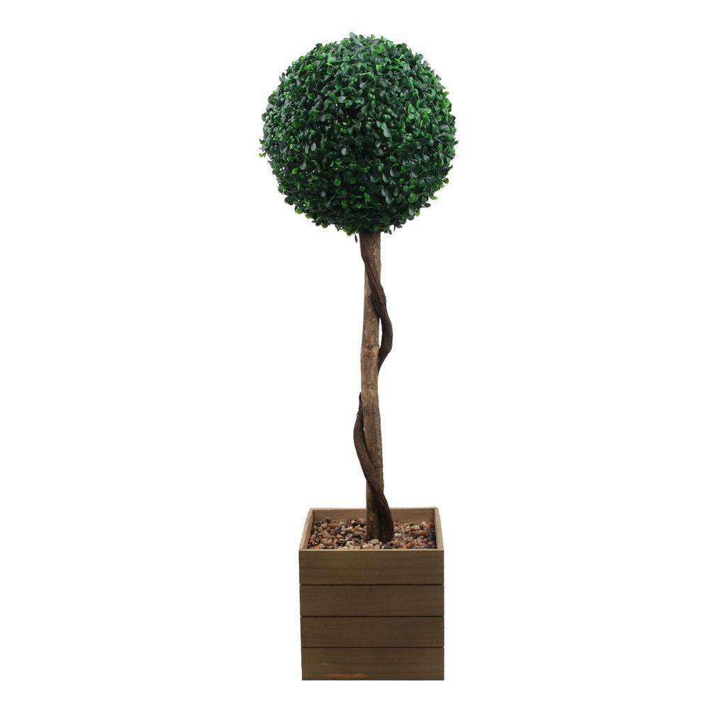 Ely Faux Potted Boxwood Topiary Plant 3'