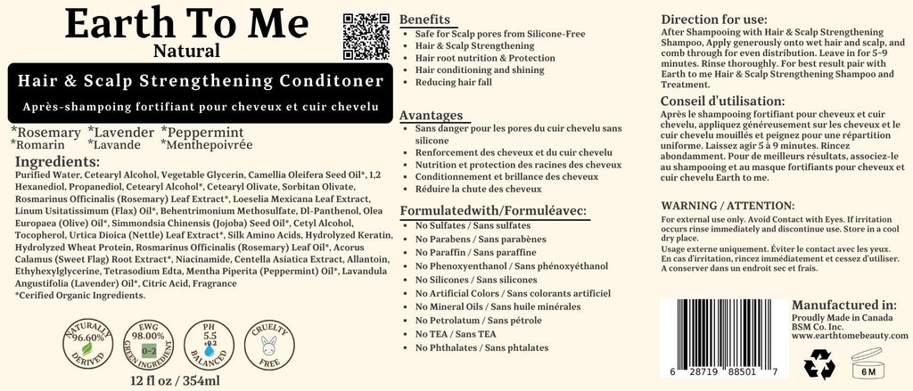 Hair & Scalp Strengthening Conditioner 12oz