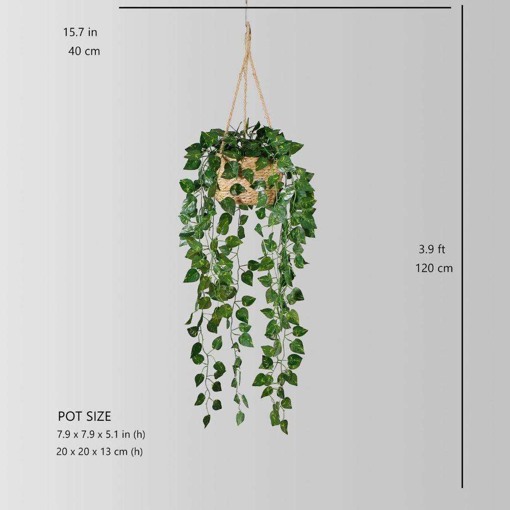 Ennio Faux Potted Hanging Plant (3.9 Feet)