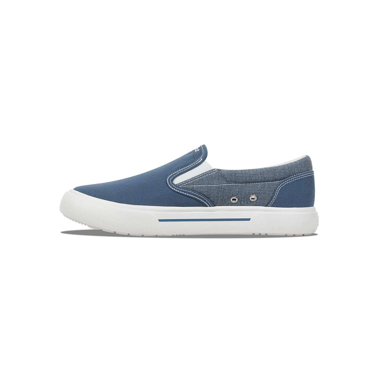 Fishooz Men's Sunbrella® Slip-On Denim/White