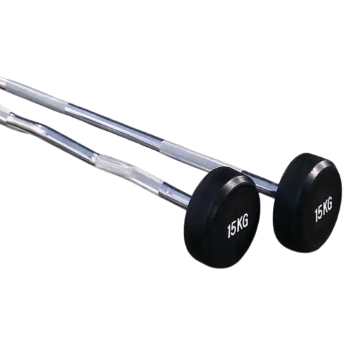 HAJEX Straight and EZ Curl Fixed Round Head Weight Barbells - Single Bars or Full Sets, 20 to 150 LB