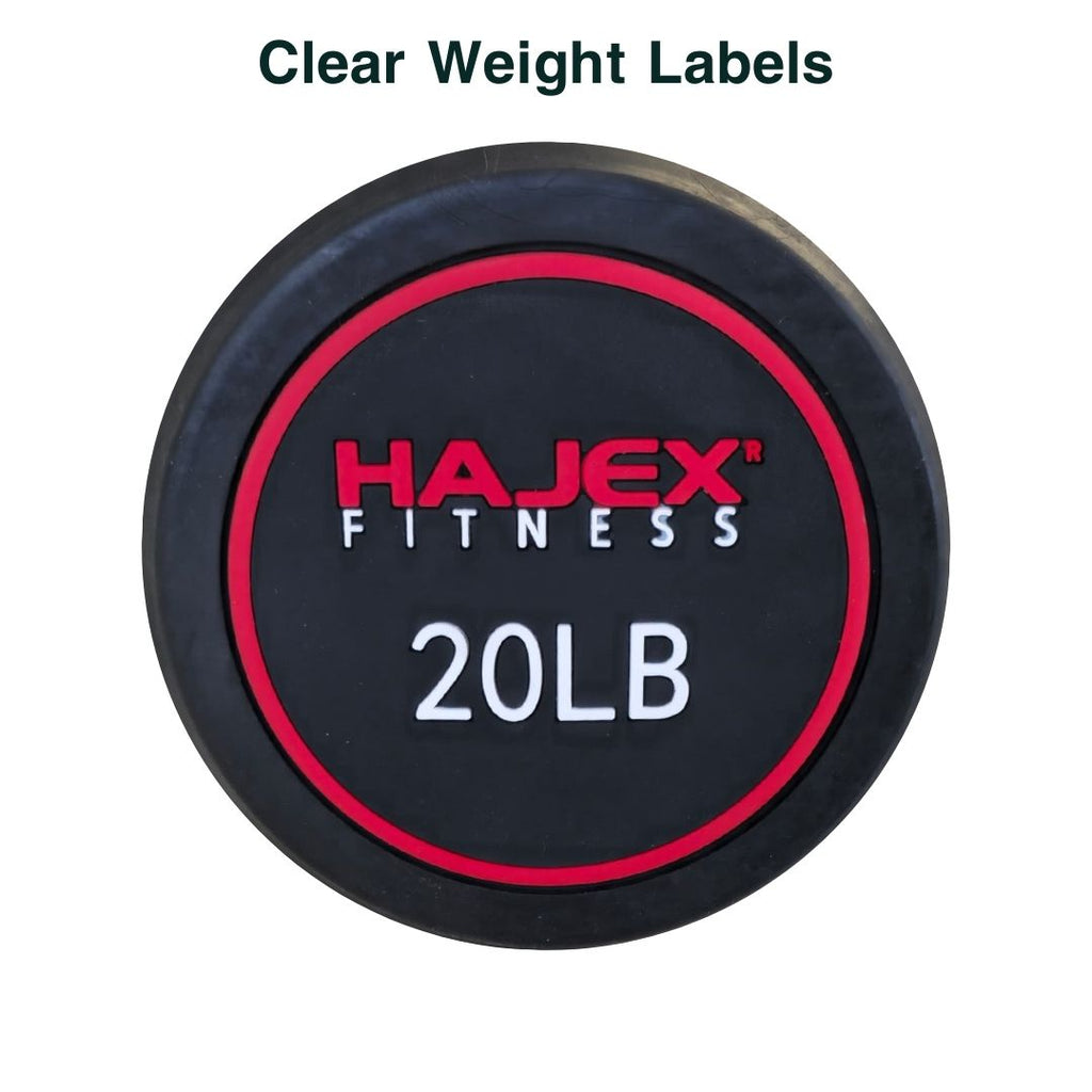 HAJEX Straight and EZ Curl Fixed Round Head Weight Barbells - Single Bars or Full Sets, 20 to 150 LB