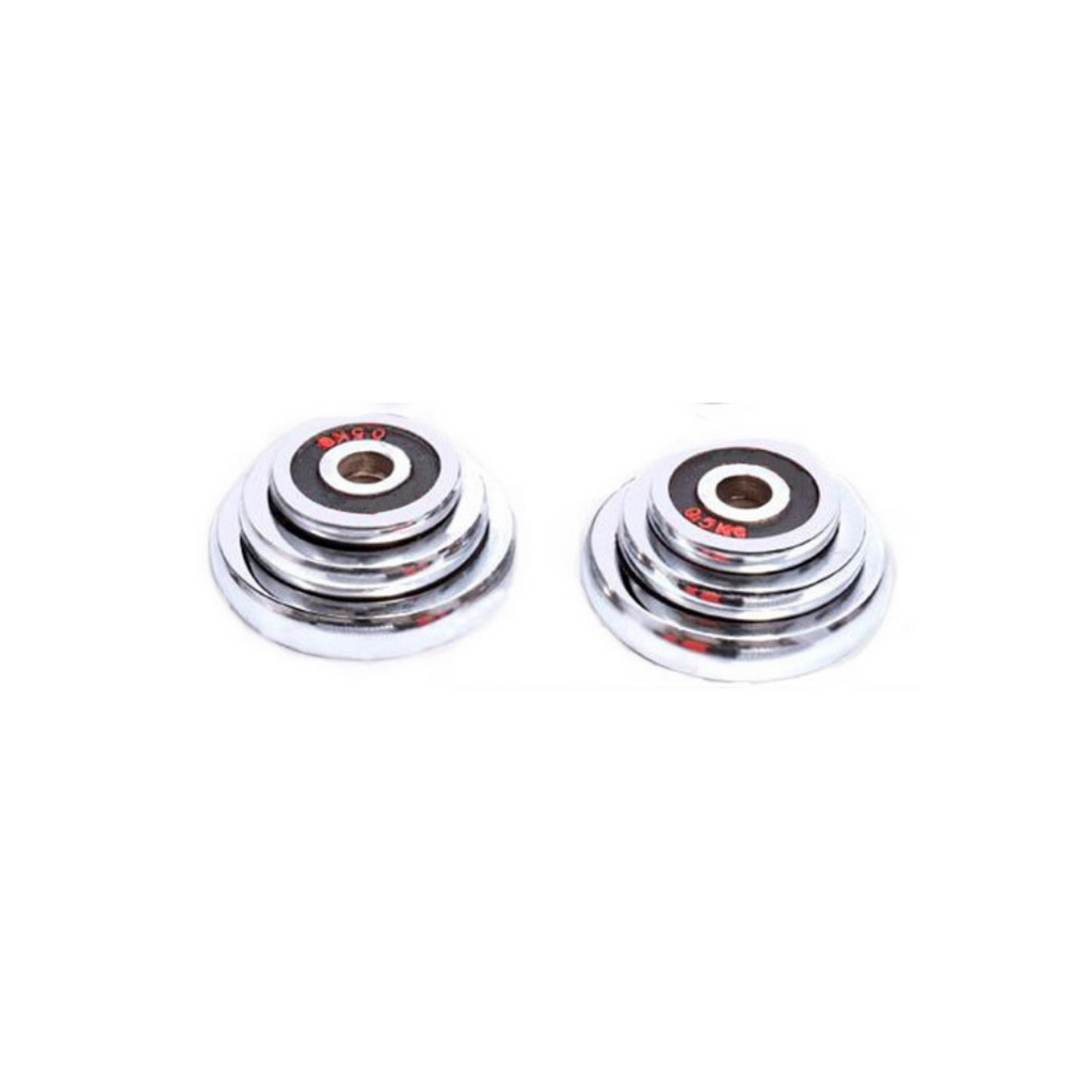 Juego de mancuernas ajustables de hierro fundido con conector para barra