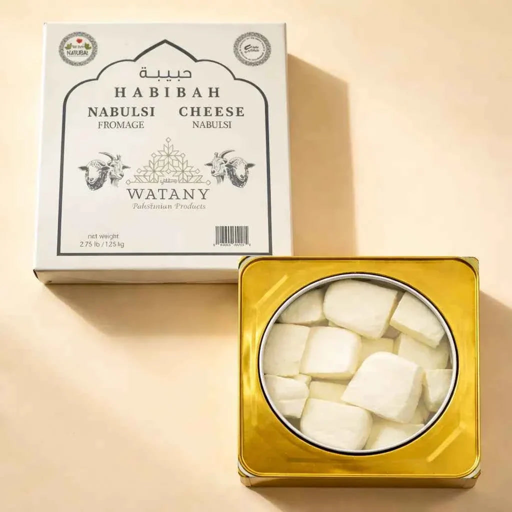 Habibah Nabulsi Cheese – Sheep & Goat Milk Cheese in Brine - 2.76 lb (1.25 kg)