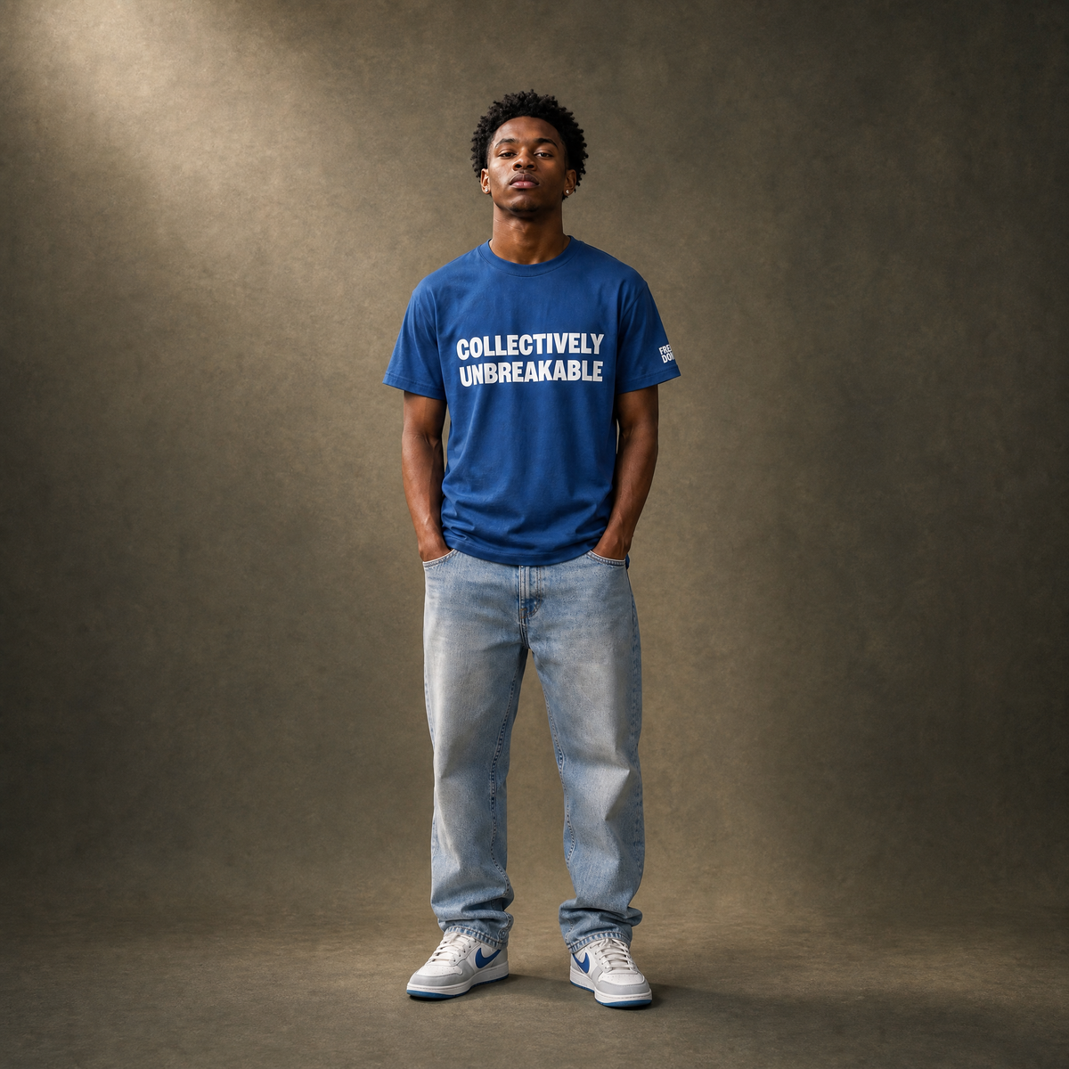 CAMISETA PARA HOMBRE COLLECTIVELY UNBREAKABLE - AZUL