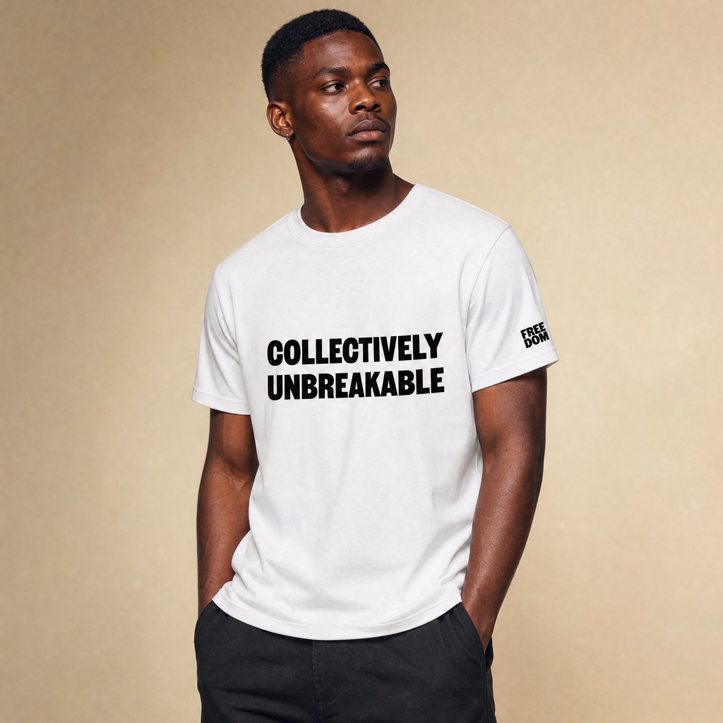Camiseta de algodón orgánico para hombre Collectively Unbreakable - Blanco