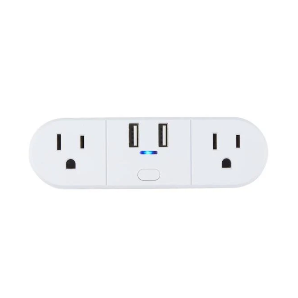 Prise Wi-Fi intelligente Globe avec 2 sorties 2 USB (50155)