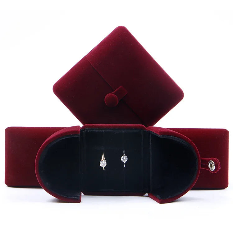 Long Luxury Necklace Packaging Ring Jewellery Necklace Box Red Black Custom Jewelry Box Packaging Luxury Set Jewelry Packaging