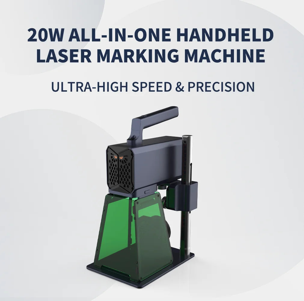 High-Precision 20W Fiber Laser Engraving Machine Handheld with Speed for Metal Jewelry PCB Engraving CE FCC Certified