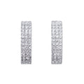 White Gold Diamond Earrings Round Brilliant Cut D Color Natural GIA Certified Classic Style Women's Wedding Jewelry