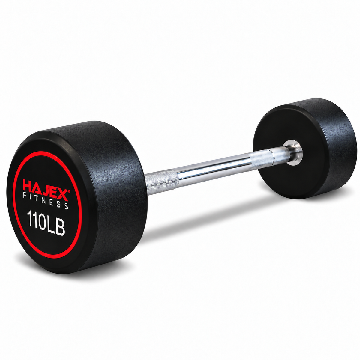 HAJEX Straight and EZ Curl Fixed Round Head Weight Barbells - Single Bars or Full Sets, 20 to 150 LB