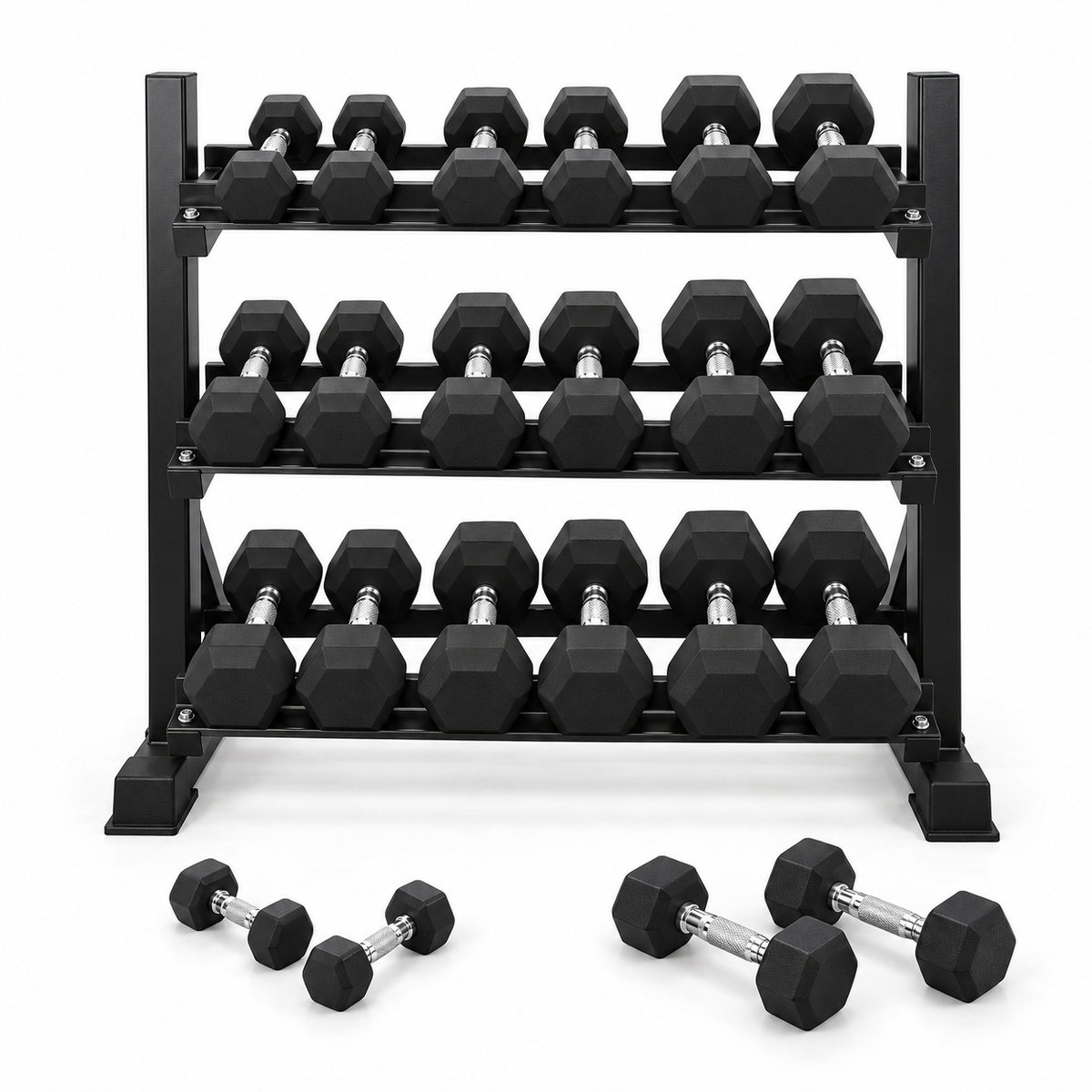 HAJEX Gummi-Hex-Hanteln in Kanada (2,5 bis 150 LB) - Performance-Serie