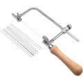 Natural color wooden handle movable saw bow for jewelry cutting and DIY crafts flower saw wire saw