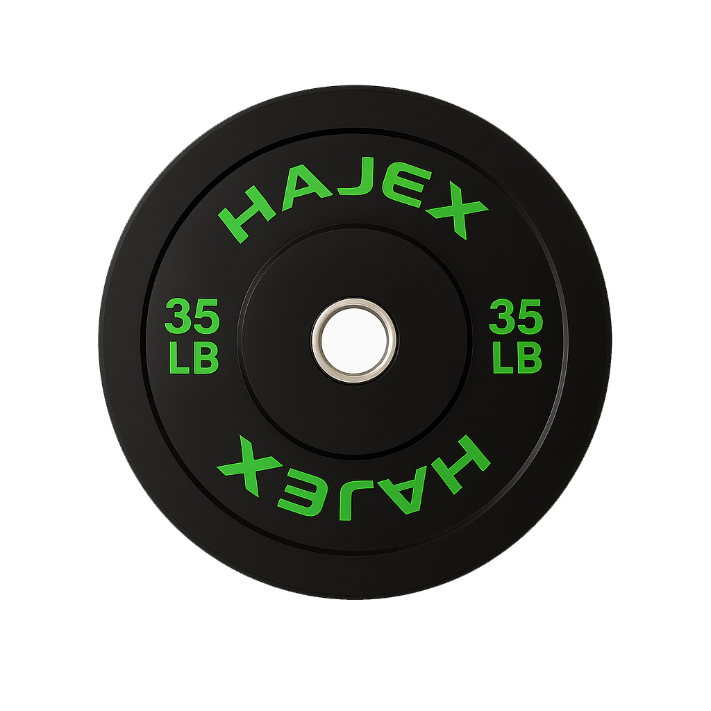 Disques de poids olympiques pare-chocs HAJEX - 10, 15, 25, 35, 45, 55 LB