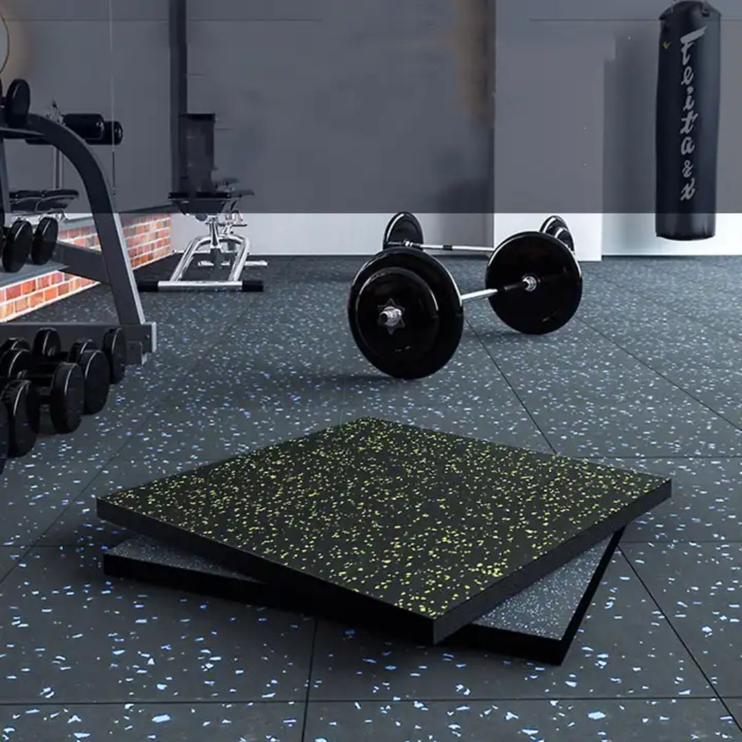 HAJEX Hard Floor Mats for Gym - Pack of 6