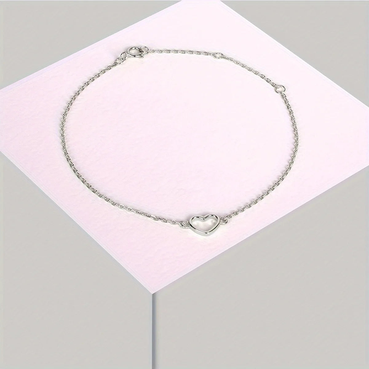 Lanshang 925 Sterling Silver Bracelets Heart Shaped for Teen Girls Bestfriend Gift Romantic Jewelry