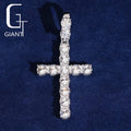 GRA Moissanite Pendant Cross Reversed Setting 925 Silver Pendant Custom Pendants Hip Hop Jewelry Moissanite Pendant Charms