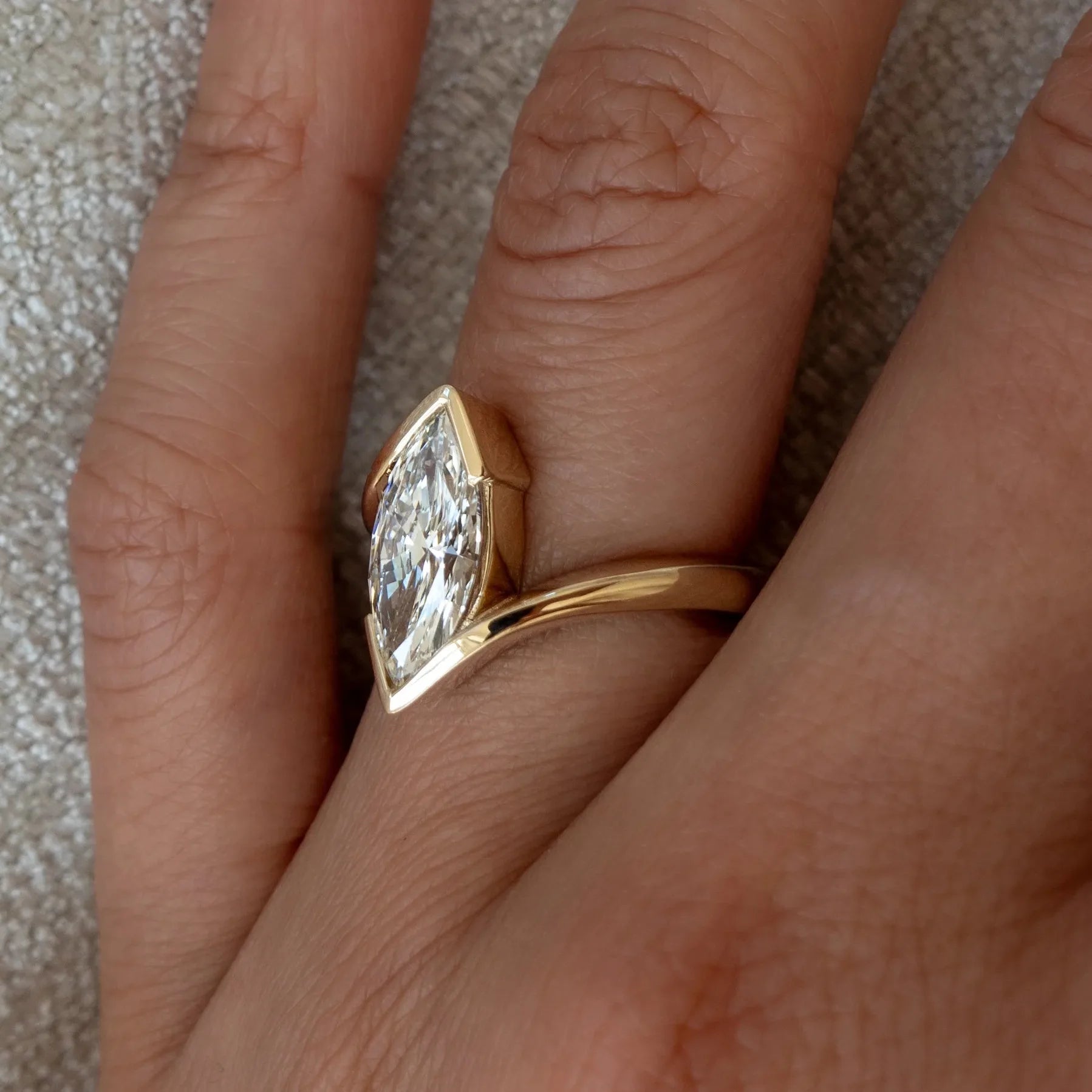 IGI CVD 2CT Marquise Lab Grown Diamond 9K 14K 18K Solid Gold Fashion Rings Lab Diamond Engagement Rings for Women Anniversary