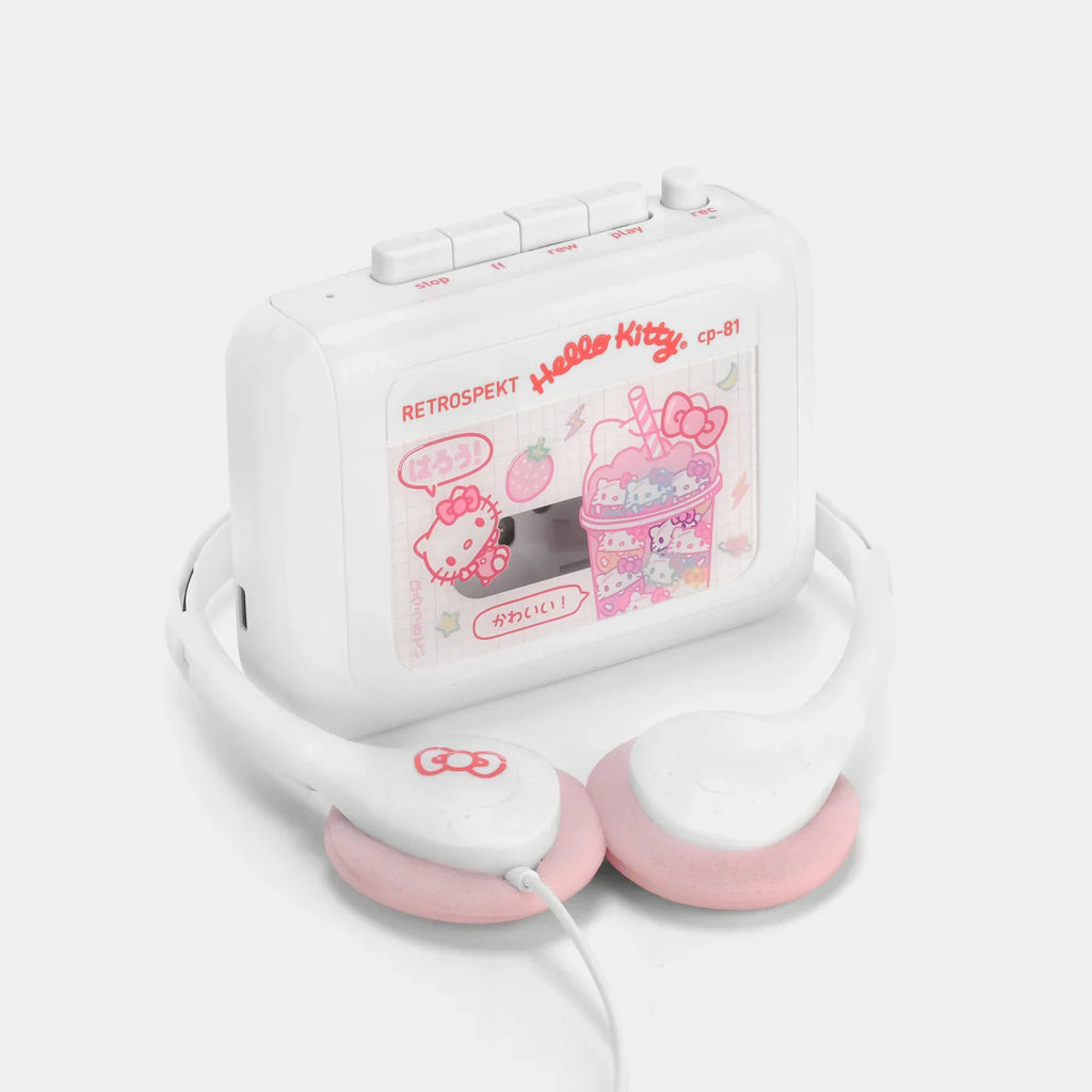 Retrospekt x Hello Kitty Walkman - Strawberry Kawaii  - CP-81 Portable Cassette Player