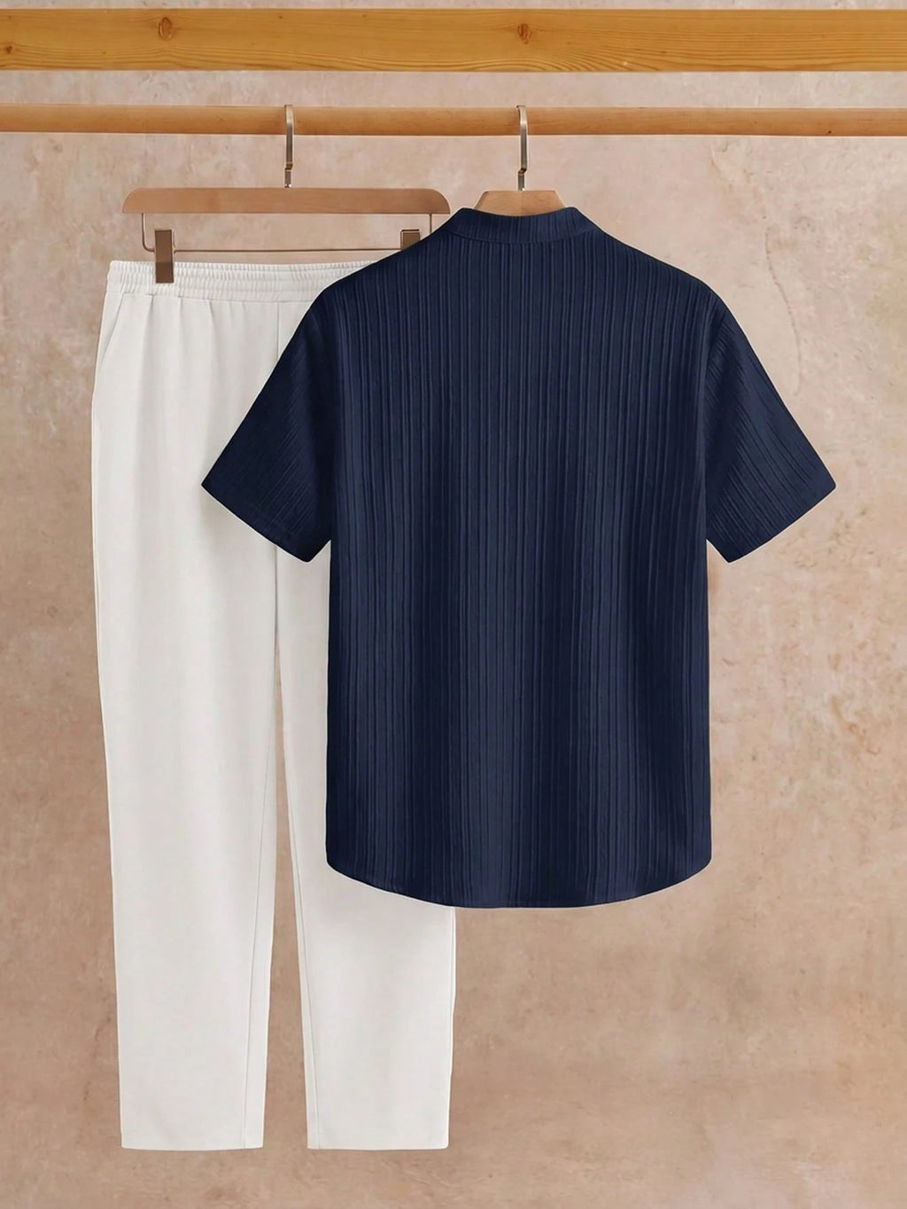 Men's Two-Piece Relaxed Resort Shirt & Cropped Pants Set